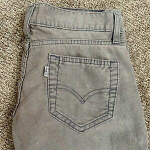 Levi’s Gray Corduroy Low Waisted Pants Size 4/27